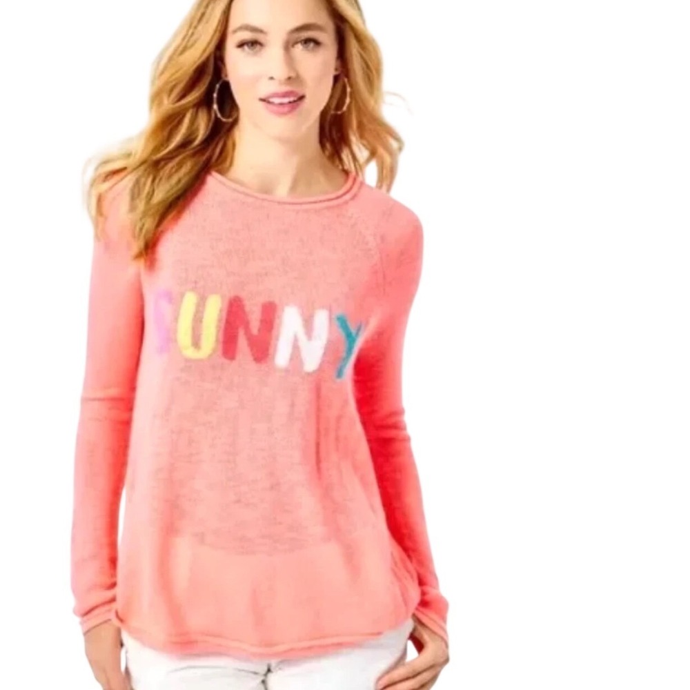 NWTโ Lilly Pulitzer Danette SUNNY Papaya Punch Lightweight Sweater retro EUC XS